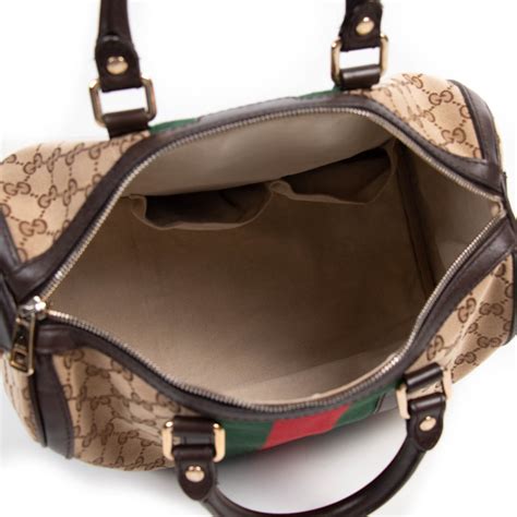 gucci vintage web small boston bag price|authentic gucci boston bag.